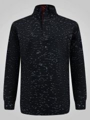 D555 Chandler Reno 1/4 Zip Neck Sweatshirt With Bear Logo Schwarz