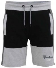 D555 Kirton Couture Elasticated Waistband Shorts Black/Charcoal