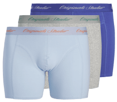 Jack & Jones Jacnorrebro Einfarbige Boxershorts 3-Pack Blau