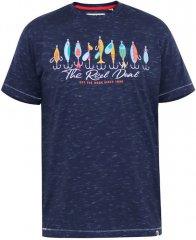 D555 Cropwell T-Shirt mit Angelmotiv Dunkelblau