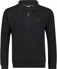 Adamo Athen Sweatshirt Half Zipper Black