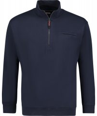 Adamo 159305 Sweatshirt mit Stehkragen und Reißverschluss Dunkelblau