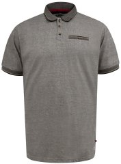 D555 Holyhead Struktur-Polo mit Brusttasche Grau