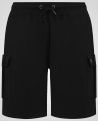 D555 Robinson 1 Fleece Cargo Shorts mit Elastischem Bund Schwarz