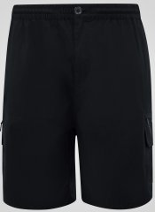 D555 Thomas Stretch Shorts mit Elastischem Bund Schwarz