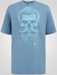 D555 Miller Bearded Skull T-shirt mit Druck