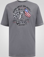 D555 Jasper Official Gas Monkey T-shirt mit Druck Grau