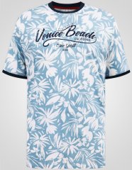 D555 Shoreham AO T-shirt mit Venice Beach Druck Blau