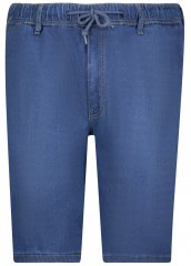 Adamo 199110 Jeansshorts mit elastischem Bund Mittelblau
