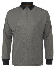 North Latitude Cool Effect Poloshirt Langarm Schwarz