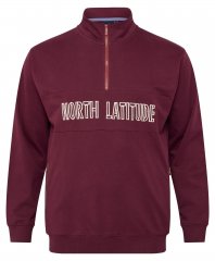 North Latitude Half Zip Sweatshirt Bordeaux