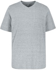 JP1880 702415 T-Shirt mit V-Ausschnitt Grau meliert