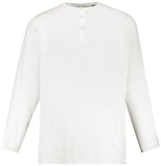 JP1880 702555 Langarm Henley-Shirt Weiß