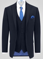 D555 Ted 4 Way Stretch Tailored Suit Jacket Navyblau