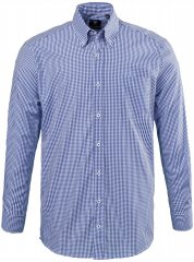JP1880 722859 Langarmhemd mit Vichy-Karo Hellblau