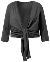 Ulla Popken 794514 Jersey-Bolero zum Knoten Anthrazit