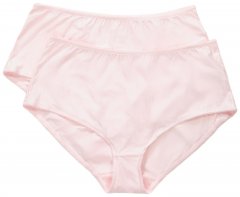 Ulla Popken 800279 Gestreifte Slips 2er-Pack Rosa