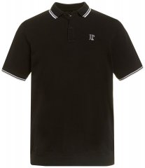 JP1880 802789 Poloshirt mit weißem Kontrastkragen Schwarz
