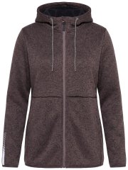 Ulla Popken 812880 Strickfleecejacke mit Teddyfleece Taupe