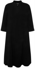Ulla Popken 823290 Midikleid mit V-Ausschnitt Schwarz