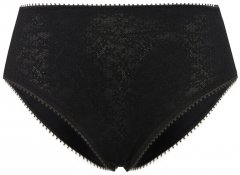 Ulla Popken 825790 Geblümte Slips mit Spitze Schwarz