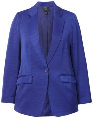Ulla Popken 826161 Strukturblazer mit Pattentaschen Dunkelblau