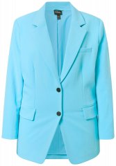 Ulla Popken 826487 Oversize-Blazer mit Pattentaschen Helltürkis