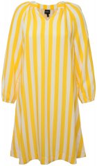 Ulla Popken 827653 Gestreiftes Kleid Gelb
