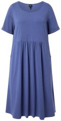 Ulla Popken 827920 Kurzärmliges Jerseykleid Blau