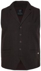 JP1880 828736 Tweedweste mit Strickrücken Dunkelbraun