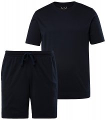 JP1880 829513 Schlafanzug kurze Form Bauchfit Dunkelblau