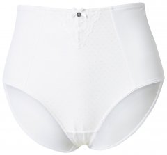 Ulla Popken 834307 Shaping-Slip mit Spitze Wollweiß