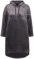 Ulla Popken 834550 Langärmliges Kleid mit Kapuze Anthrazit