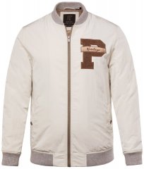JP1880 836786 Collegejacke mit Emblem Cremeweiß