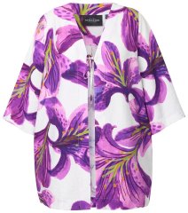 Ulla Popken 838105 Offene Jacke zum Binden Violett
