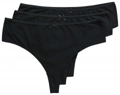 Ulla Popken 838637 Strings 3er-Pack Schwarz