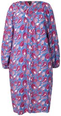 Ulla Popken 838839 Gemustertes Hemdblusenkleid Petrol