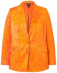 Ulla Popken 839607 Bedruckter Satinblazer Hellorange