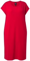 Ulla Popken 839896 Jerseykleid mit Strasssteinen Rosa