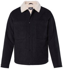Men+ 545 Jacke mit Teddykragen Schwarz