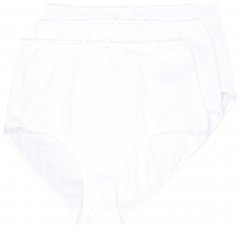 Ulla Popken 842435 Slips mit hoher Taille 3er-Pack Weiß
