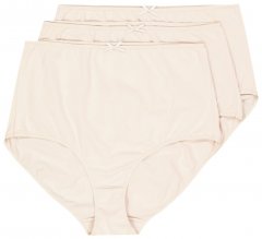 Ulla Popken 842435 Slips mit hoher Taille 3er-Pack Beige