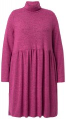 Ulla Popken 844233 Langärmliges Strickkleid Beerenrot