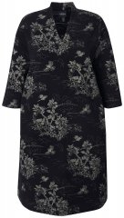 Ulla Popken 844739 Kleid mit 3/4-Ärmeln Schwarz