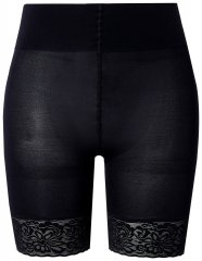 Ulla Popken 845319 Anti-Scheuer-Radler mit Spitze Schwarz