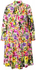 Ulla Popken 845512 Geblümtes Hemdblusenkleid Beerenrot