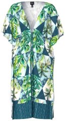 Ulla Popken 846493 Gemustertes Kleid Petrol