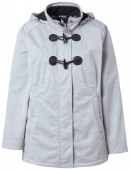 Ulla Popken 846744 Softshelljacke Grau meliert