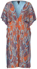 Ulla Popken 846826 Kleid mit Animal-Print Orange