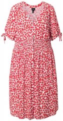 Ulla Popken 846912 Gemustertes Midikleid Koralle